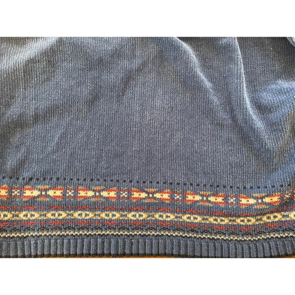 Vintage Victoria Jones Womens XL Knit Open Cardigen Grandmacore Blue Small Flaw - Picture 5 of 10